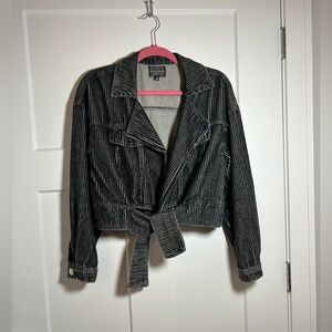 Oversized small corduroy cropped jacket